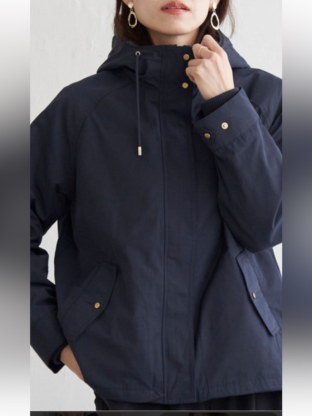 Lauren Ralph Lauren Navy Hooded Utility Jacket